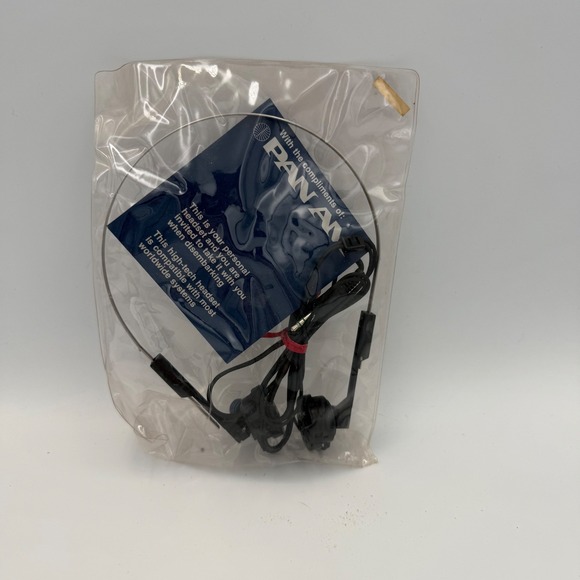 Vintage Pan Am Airlines Personal Headset Original Sealed Packaging Collectible